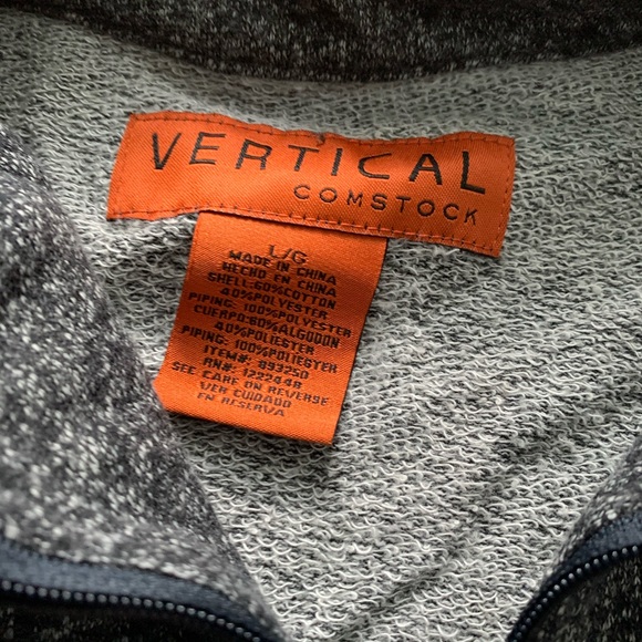 Marled Grey Half Zip Mock Turtle Neck Shirt - Picture 5 of 5